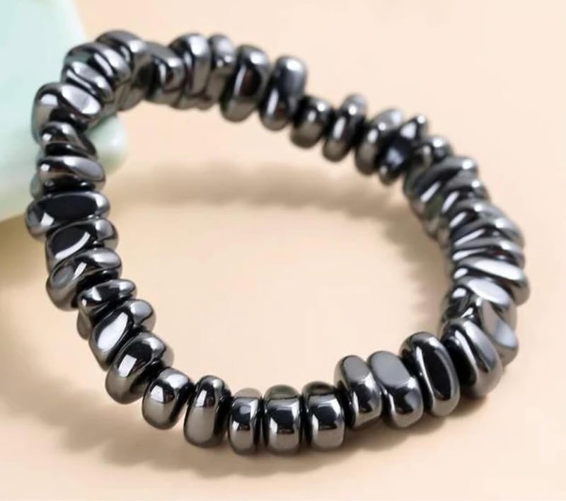 DivaGlamz Hematite Bracelet For Men, Reclaim Your Edge & Confidence Natural Hematite Stone Beaded Stretch Healing Bracelets Inspirational Gift Jewelry - Image 4